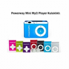 Mini Mp3 Player Kulaklkl Powerway Metal 10683
