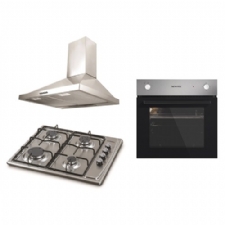 Kumtel Inox 3´l Ankastre Set(KO-A6S2 Inox Ankastre Frn + KO-410 BF Inox Ankastre Ocak + KO-705/ LX-705/770 Inox Piramit Davlumbaz)